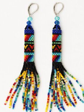 New Colorful Handmade Beaded Tassel Boho Earrings Handmade jewelry